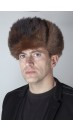 Polar polecat fur hat, Russian style – Dark brown